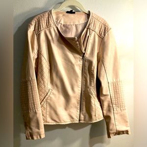 Beautiful faux leather quilted detailed Blush ColorJacket
